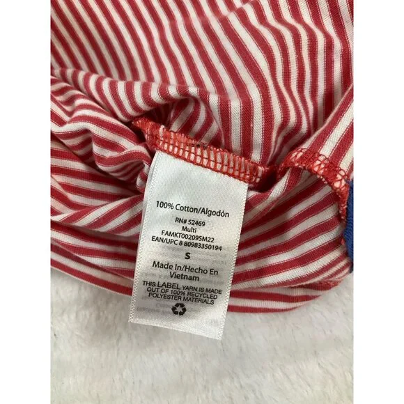 Free Assembly Polo Shirt Men Small Red Striped‎ Contrast Collar Cotton Short Slv - Picture 7 of 7